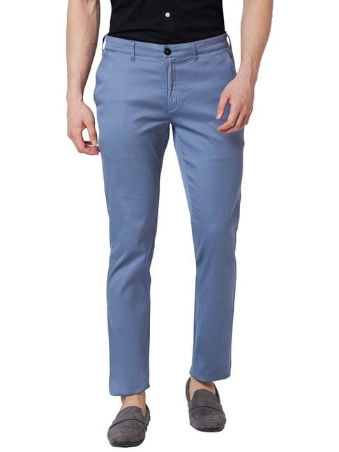 colorplus blue contemporary fit trousers
