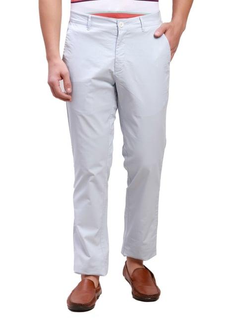 colorplus blue contemporary fit trousers