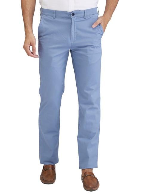 colorplus blue regular fit trousers