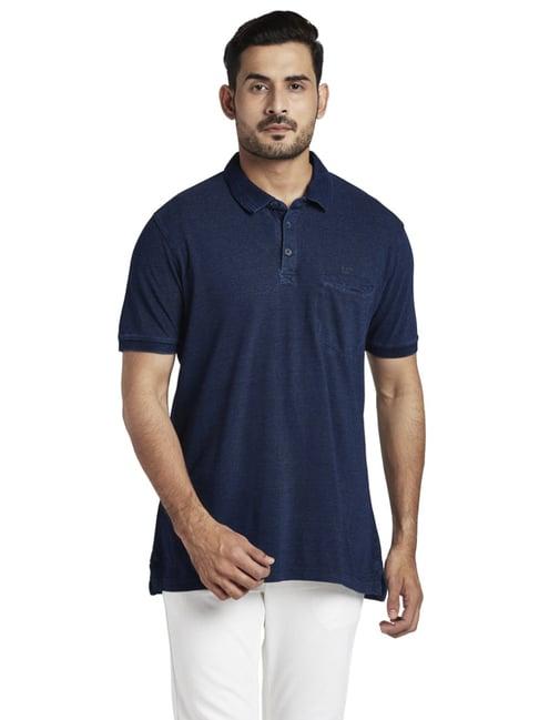 colorplus blue tailored fit polo t-shirt