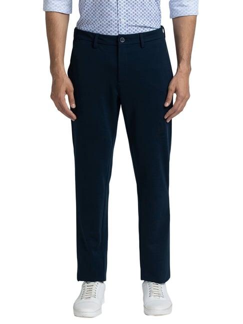 colorplus dark blue contemporary fit trousers