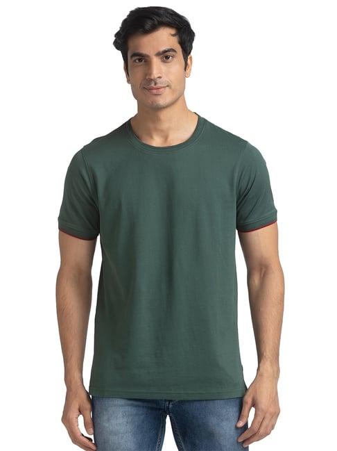 colorplus dark green tailored fit crew t-shirt