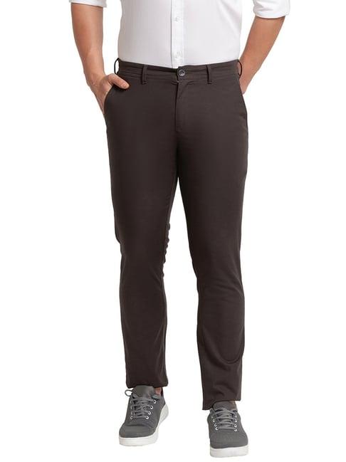 colorplus dark grey contemporary fit trousers