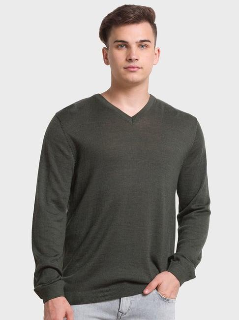 colorplus green tailored fit sweaters