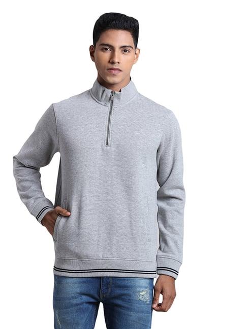 colorplus grey cotton tailored fit sweatshirt