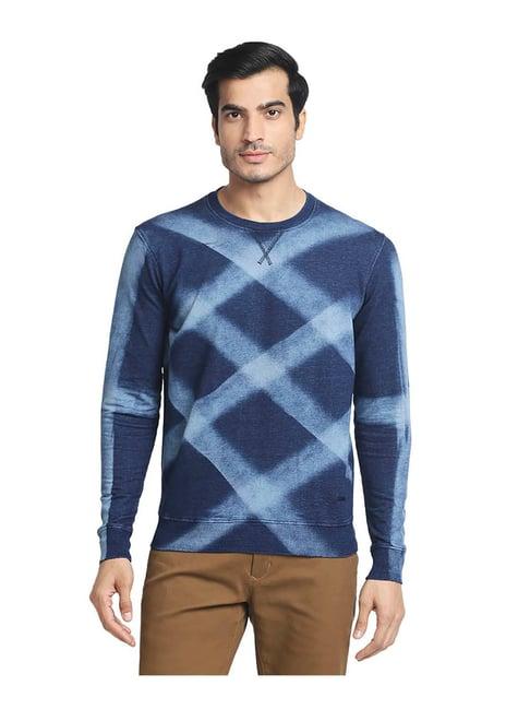 colorplus medium indigo printed sweatshirt