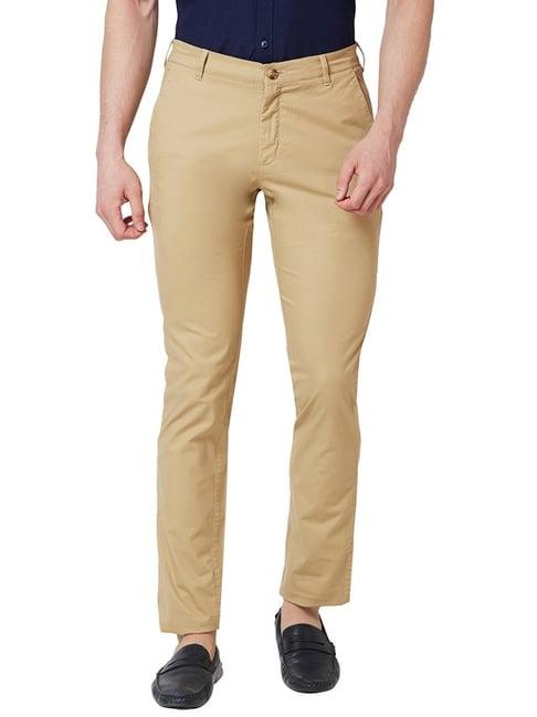 colorplus medium khaki contemporary fit trousers