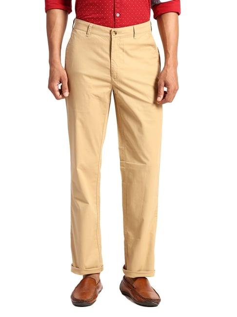 colorplus medium khaki tailored fit trousers