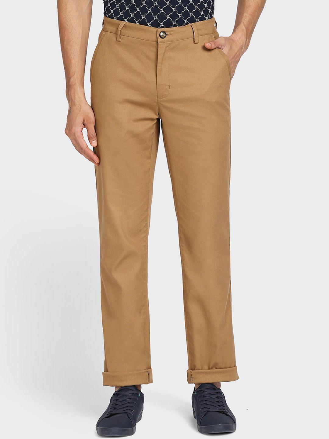 colorplus men brown regular fit chinos trousers