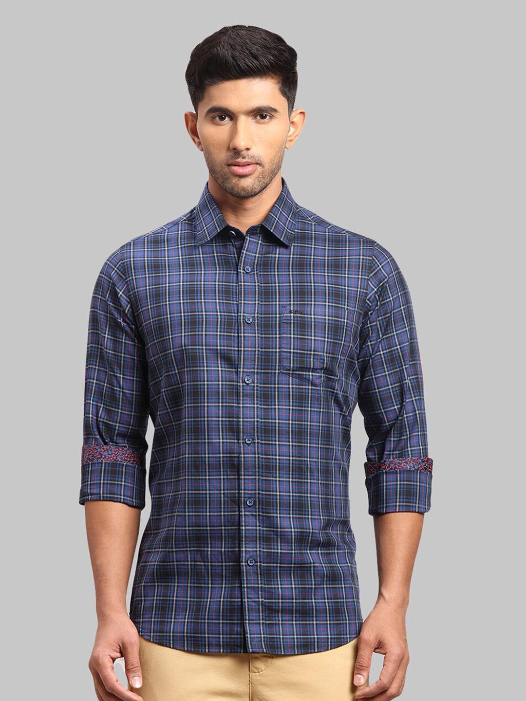 colorplus men checked cotton casual shirt