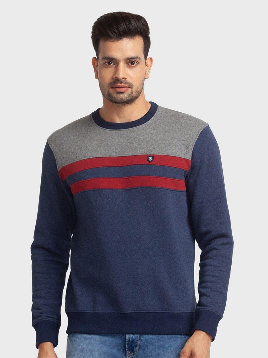 colorplus men colourblocked sweatshirt