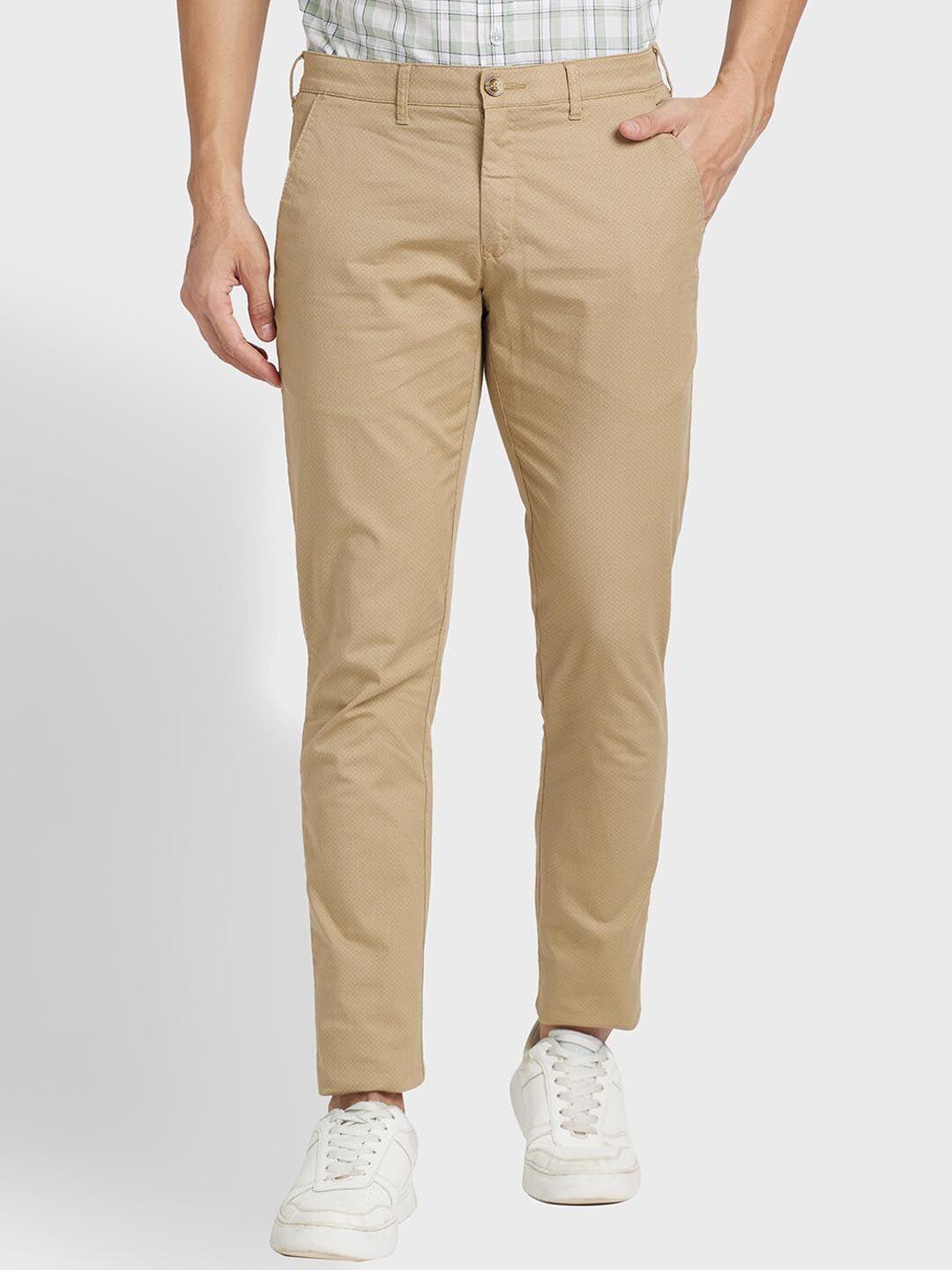 colorplus men cotton mid-rise regular chinos trousers