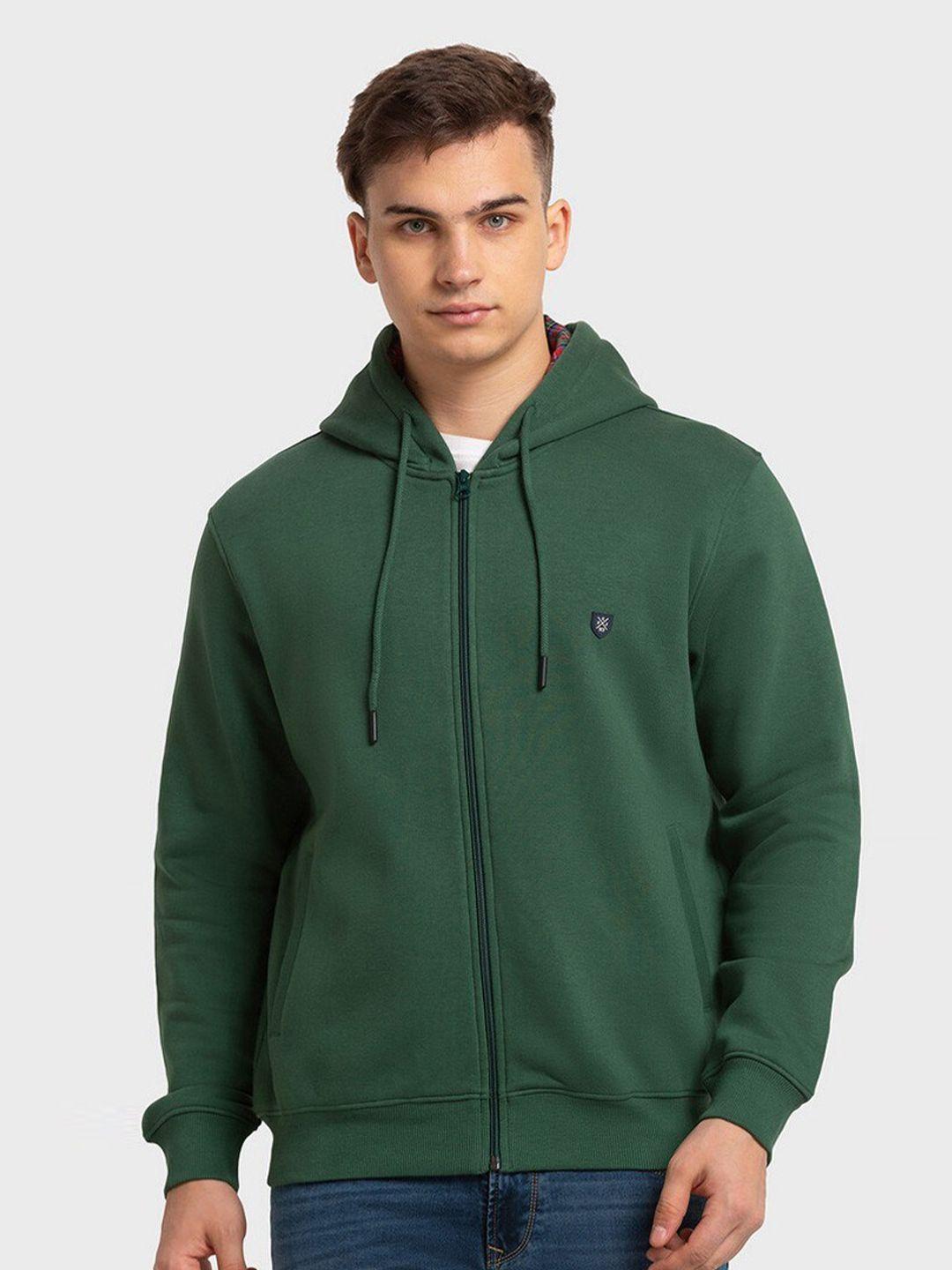 colorplus men green hooded sweatshirt