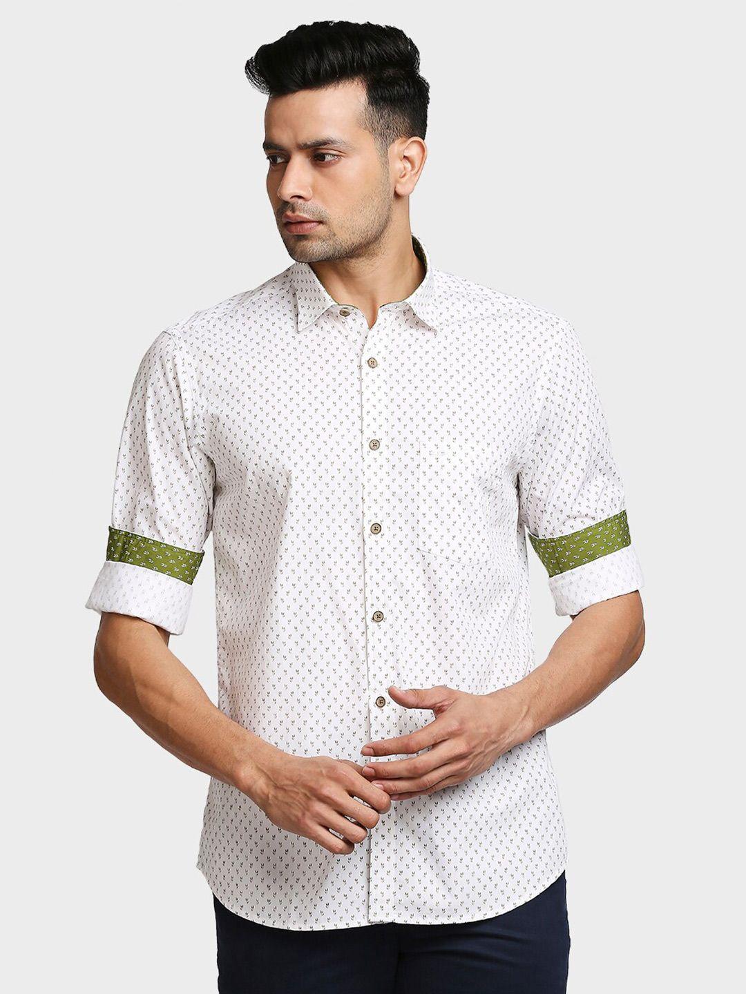 colorplus men tailored fit printed casual shirt