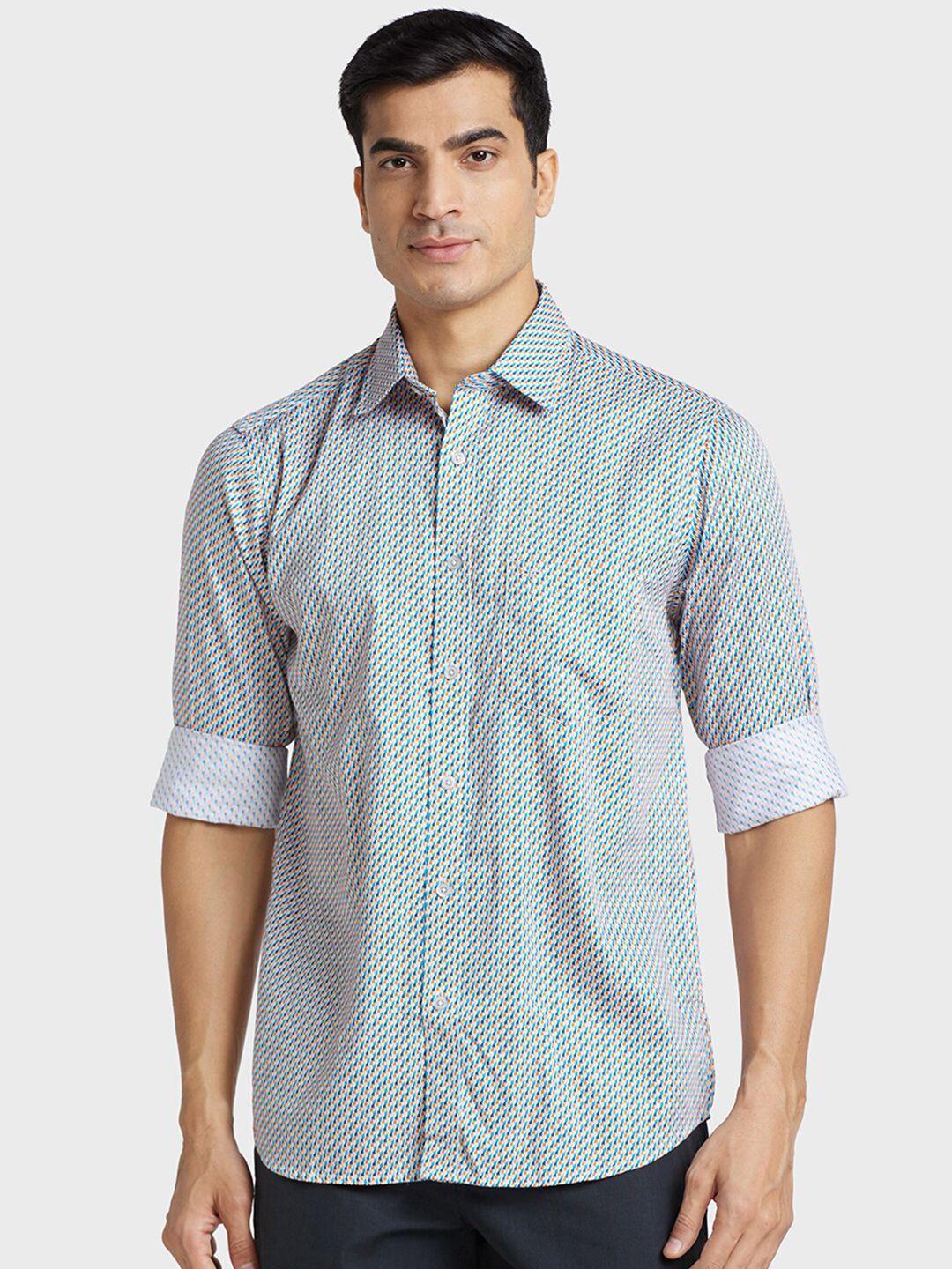 colorplus micro ditsy printed cotton casual shirt