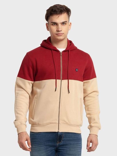 colorplus multi tailored fit colour block hooded sweatshirt