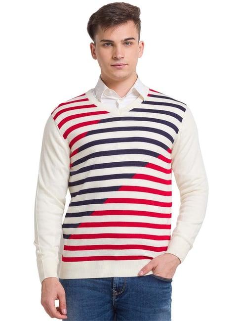 colorplus multicolor tailored fit striped sweater