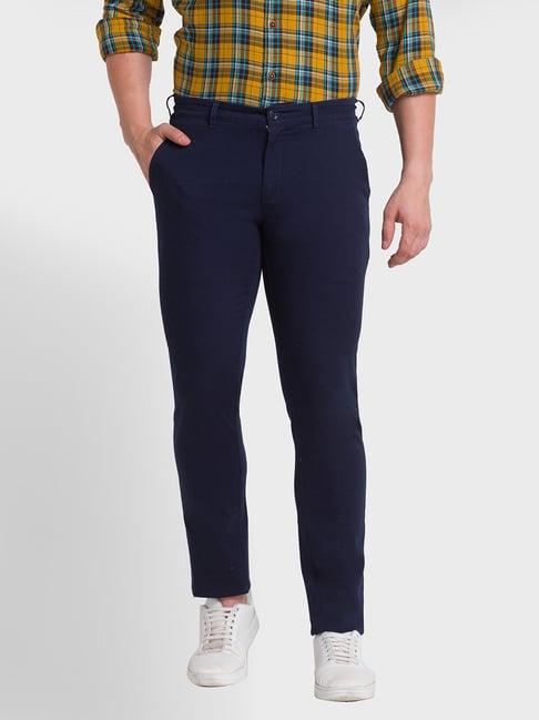 colorplus navy regular fit trousers