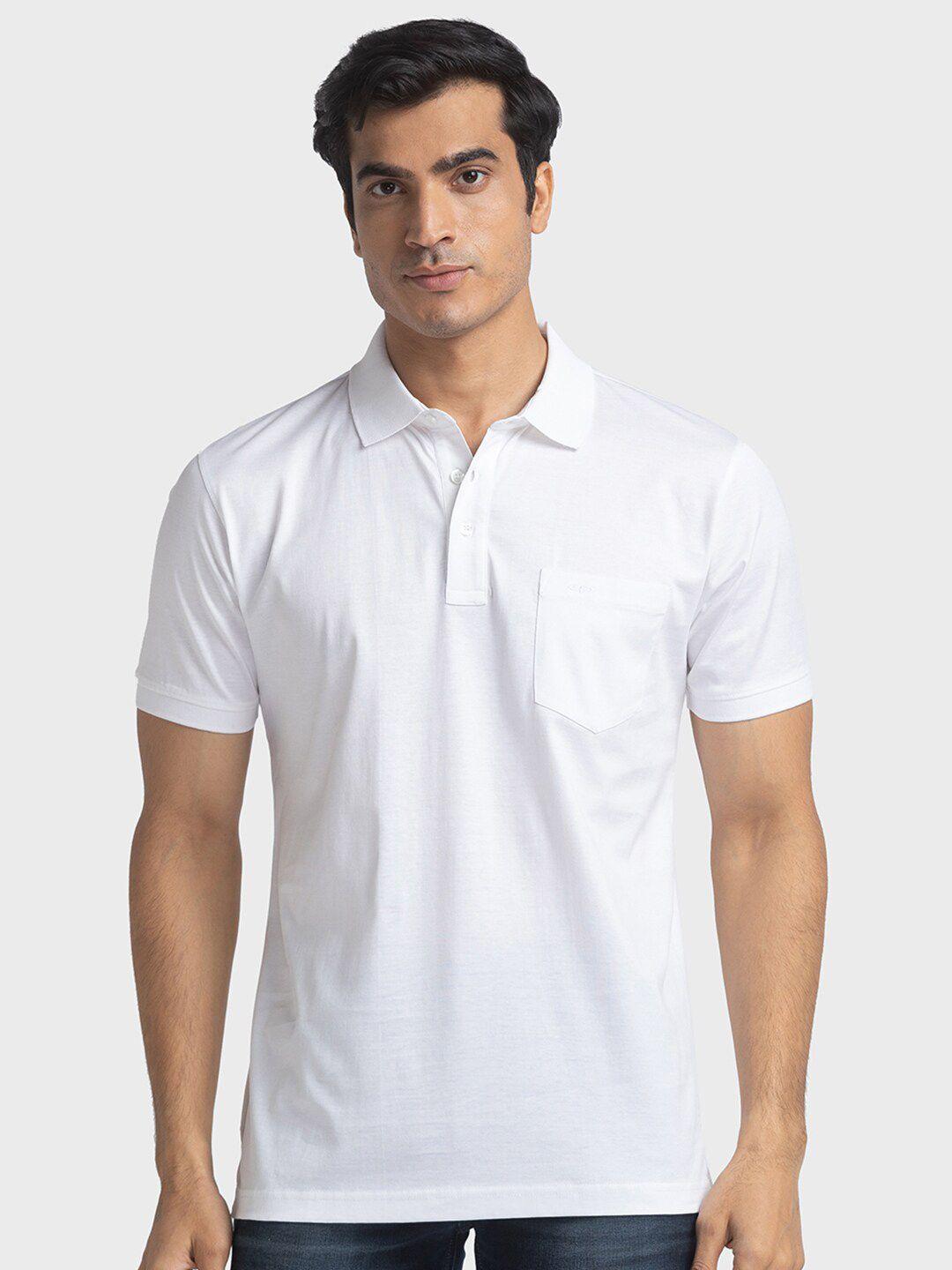 colorplus polo collar slim fit cotton t-shirt