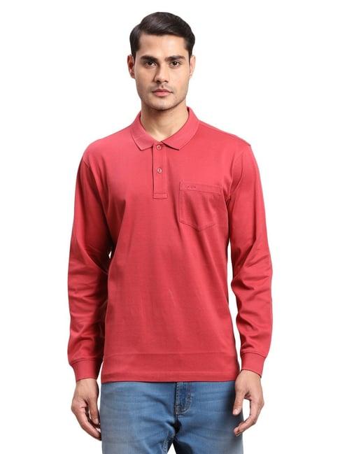 colorplus red regular fit polo t-shirt