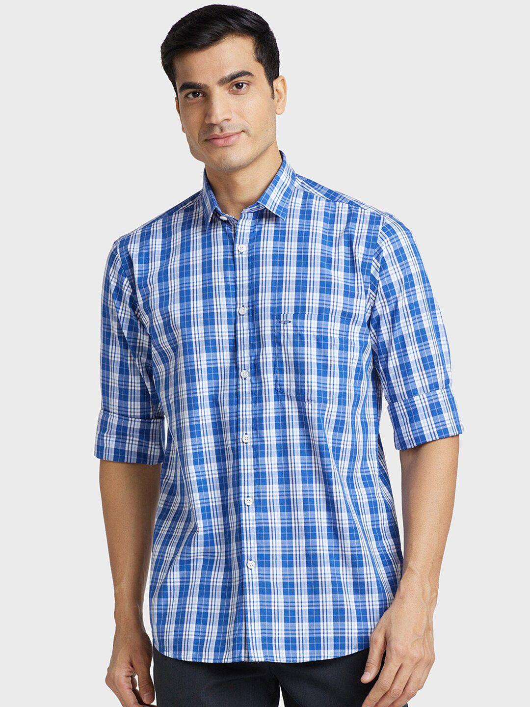 colorplus tartan checked tailored fit cotton casual shirt