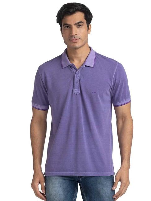 colorplus violet tailored fit polo t-shirt