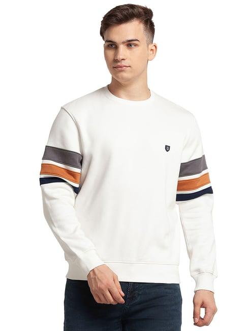 colorplus white striped tailored fit sweatshirt