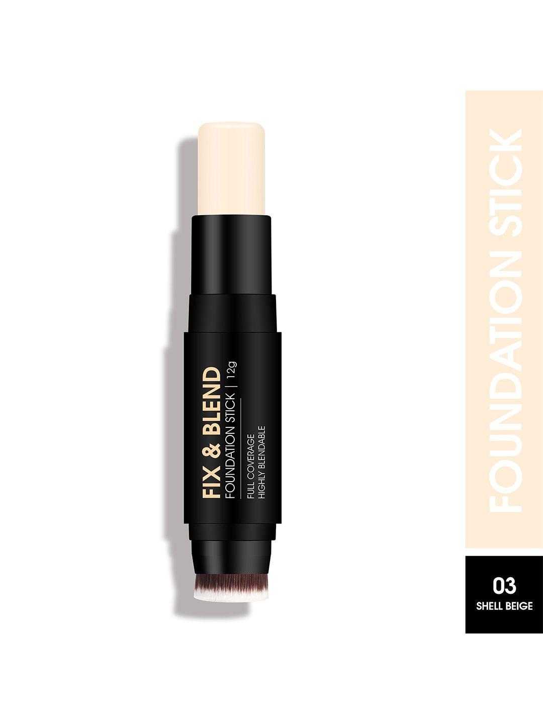 colors queen fix & blend oil free foundation stick 12 g - shell beige 03
