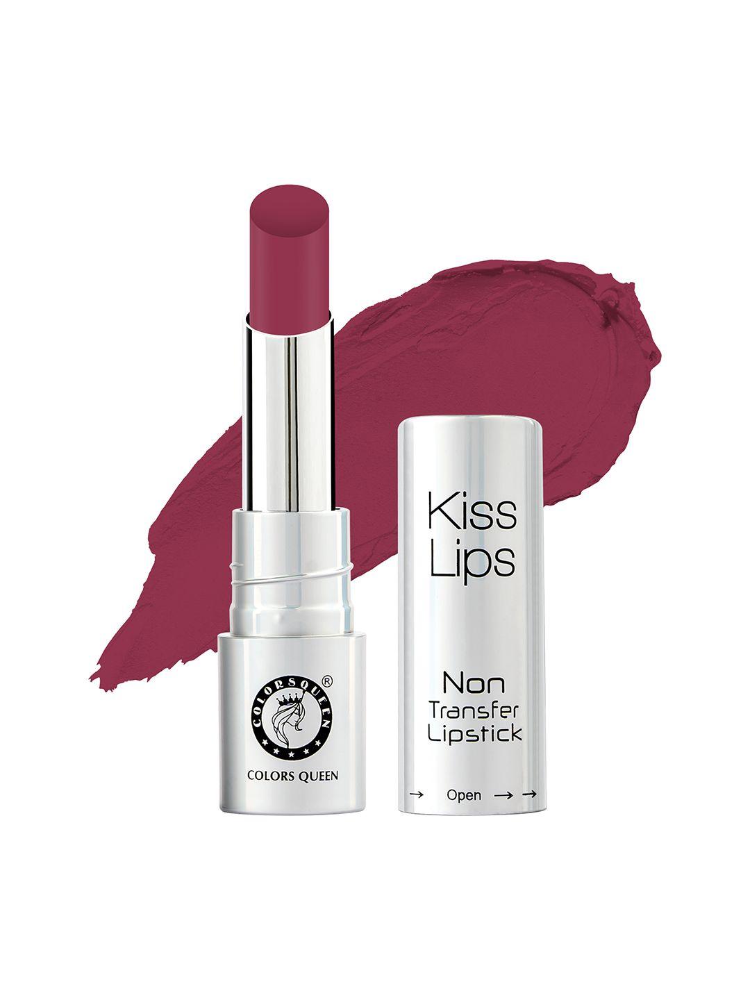 colors queen kiss lips non-transfer matte lipstick - cherry berry
