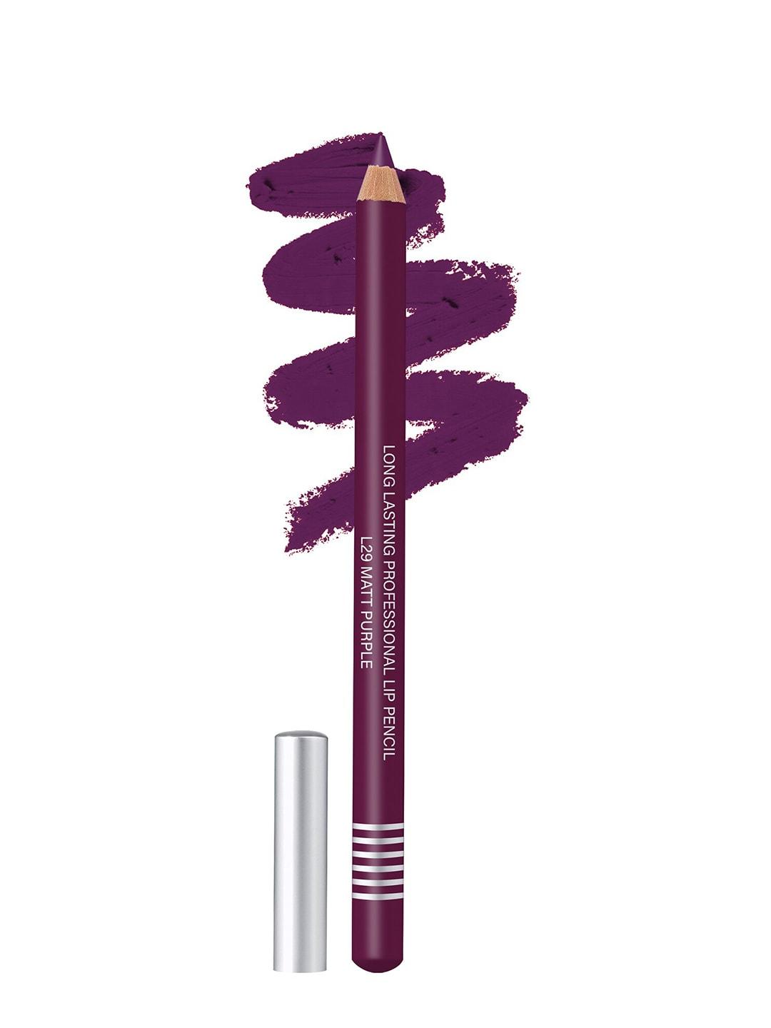 colors queen long-lasting professional lip pencil 5g - matte purple l-29