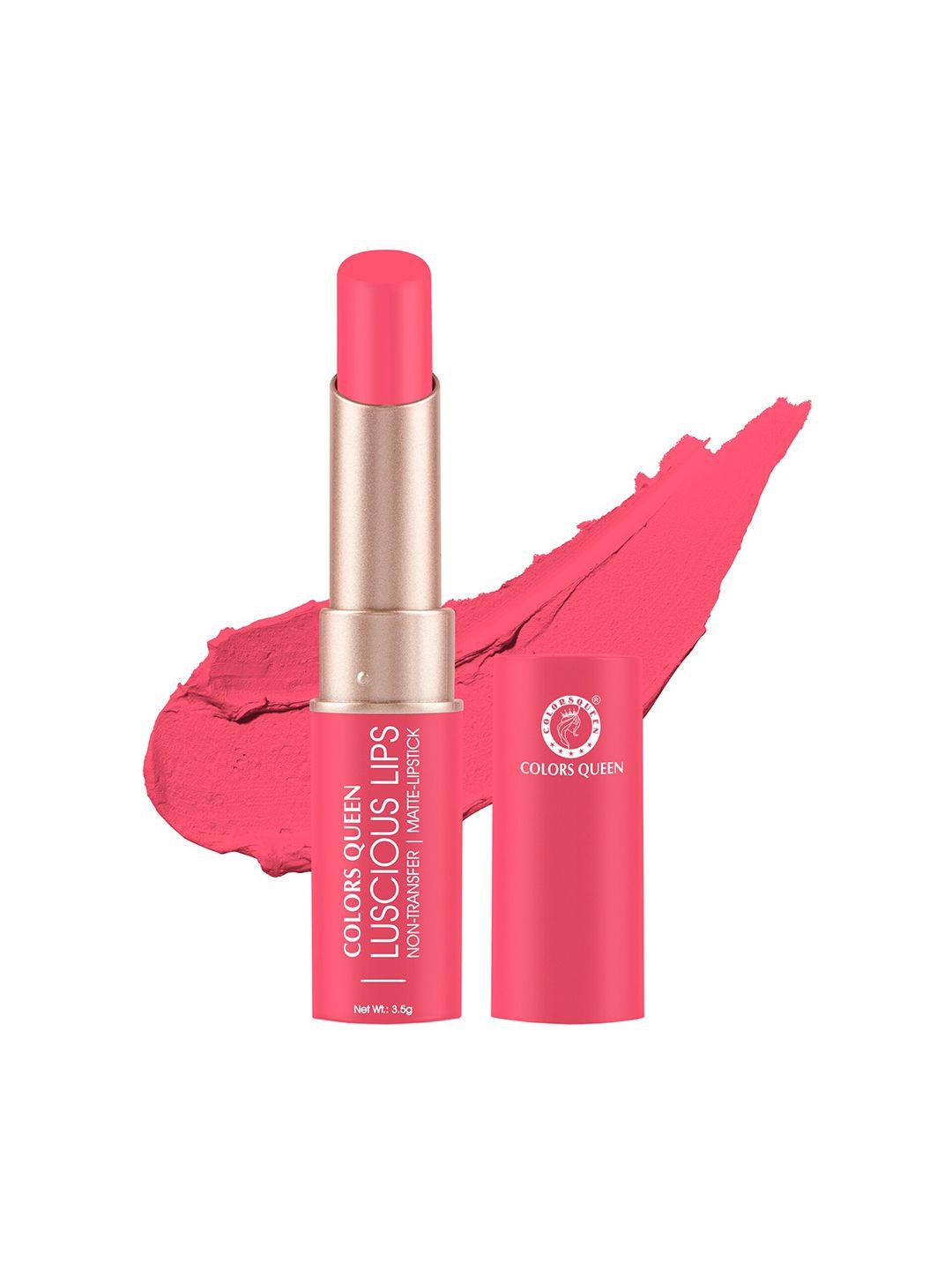 colors queen luscious lips non transfer matte lipstick 3.5g - brink of pink 07