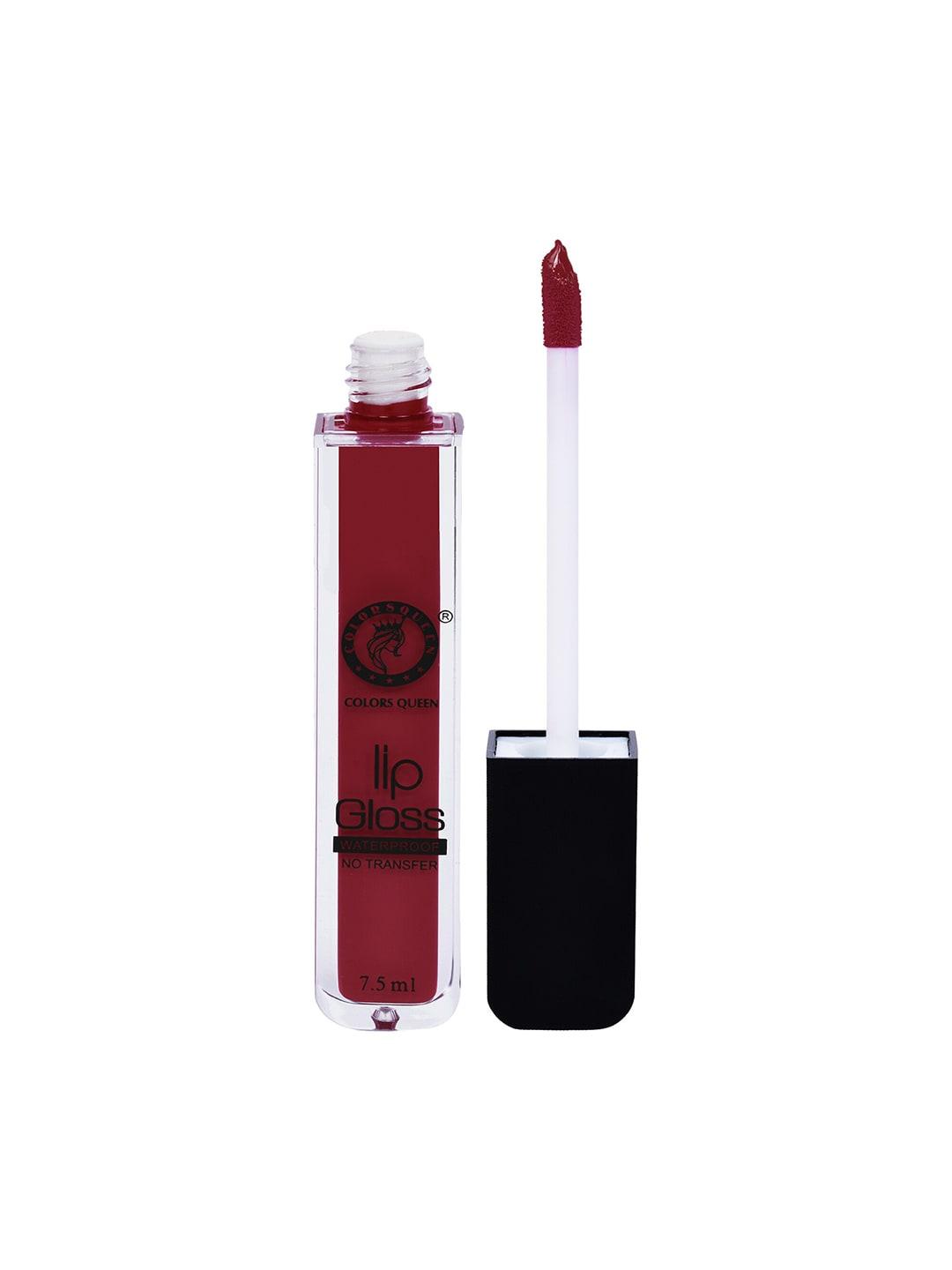 colors queen non transfer water proof lip gloss 7.5 ml - indian maroon 07