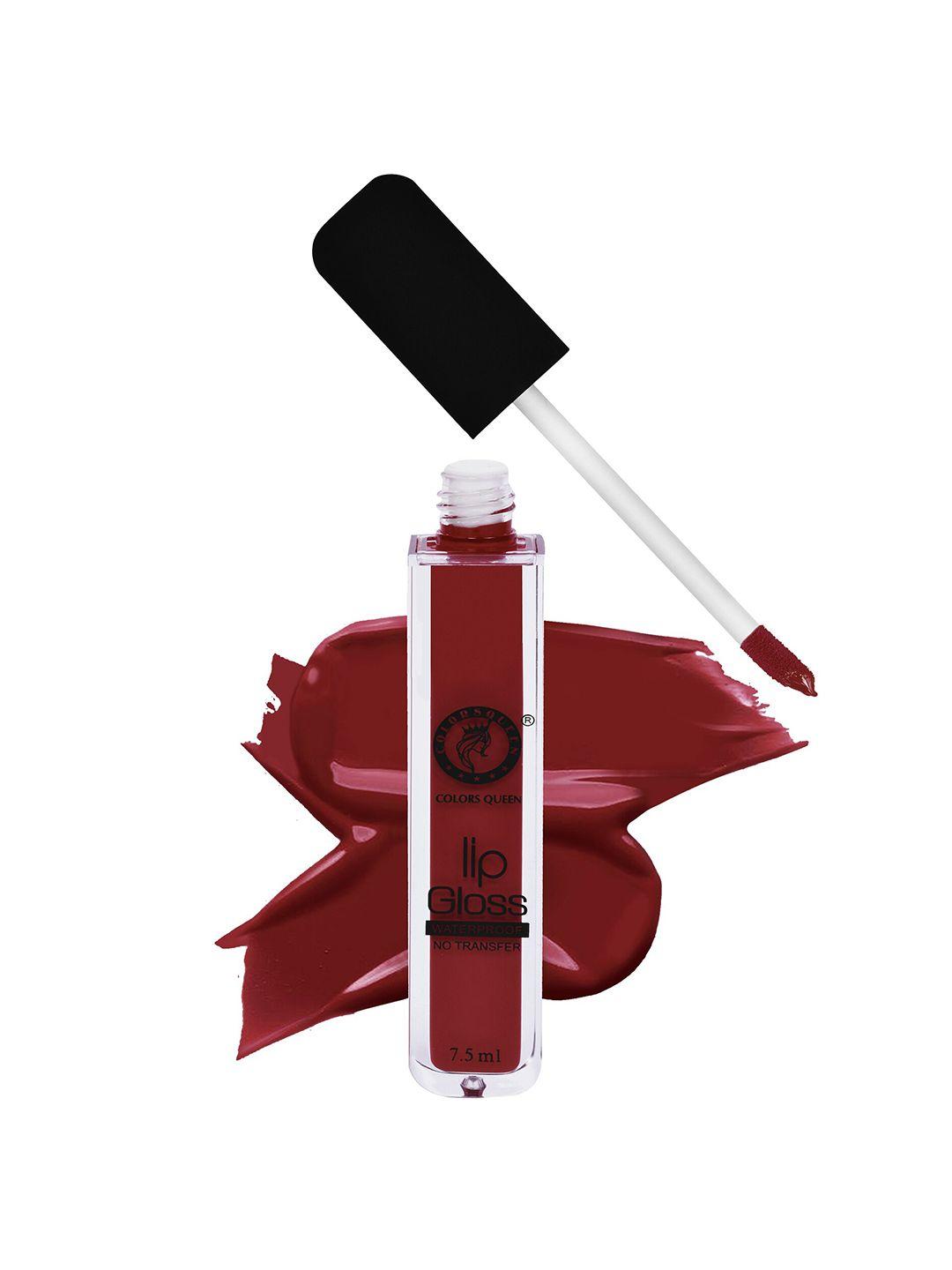 colors queen non transfer water proof lip gloss 7.5 ml - maroon 06