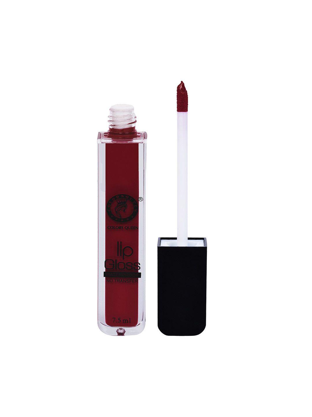 colors queen non transfer water proof lip gloss 7.5 ml - royal maroon 20