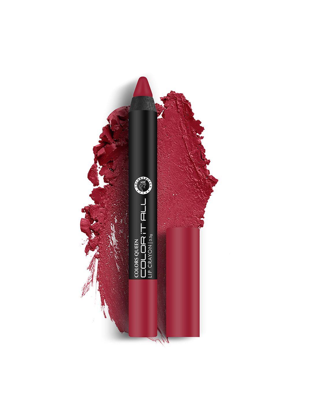 colors queen color it all non tranfer waterproof & smude proof lip crayon 3.5g - hot red 01