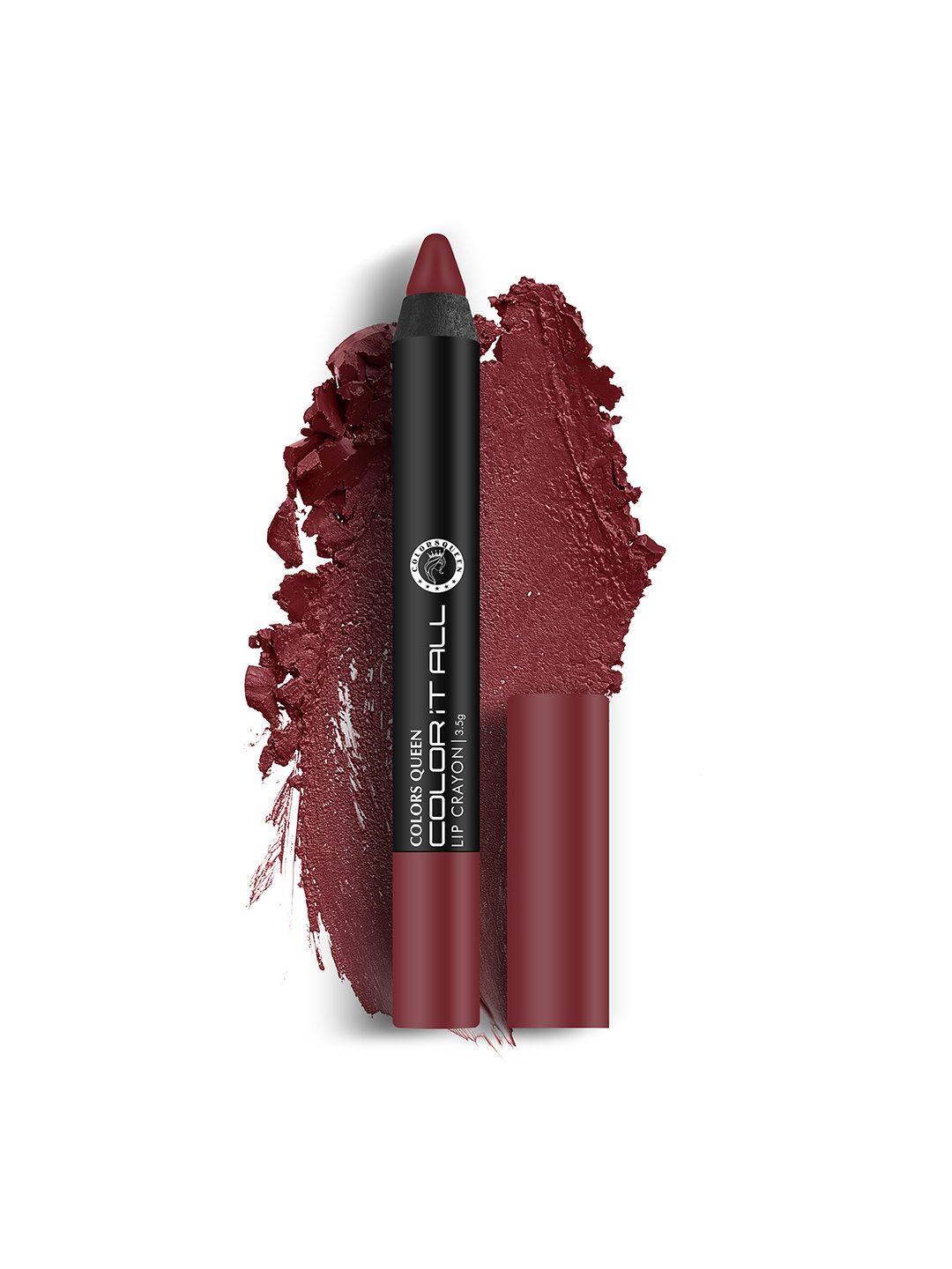 colors queen color it all non tranfer waterproof & smude proof lip crayon 3.5g - plum house 02