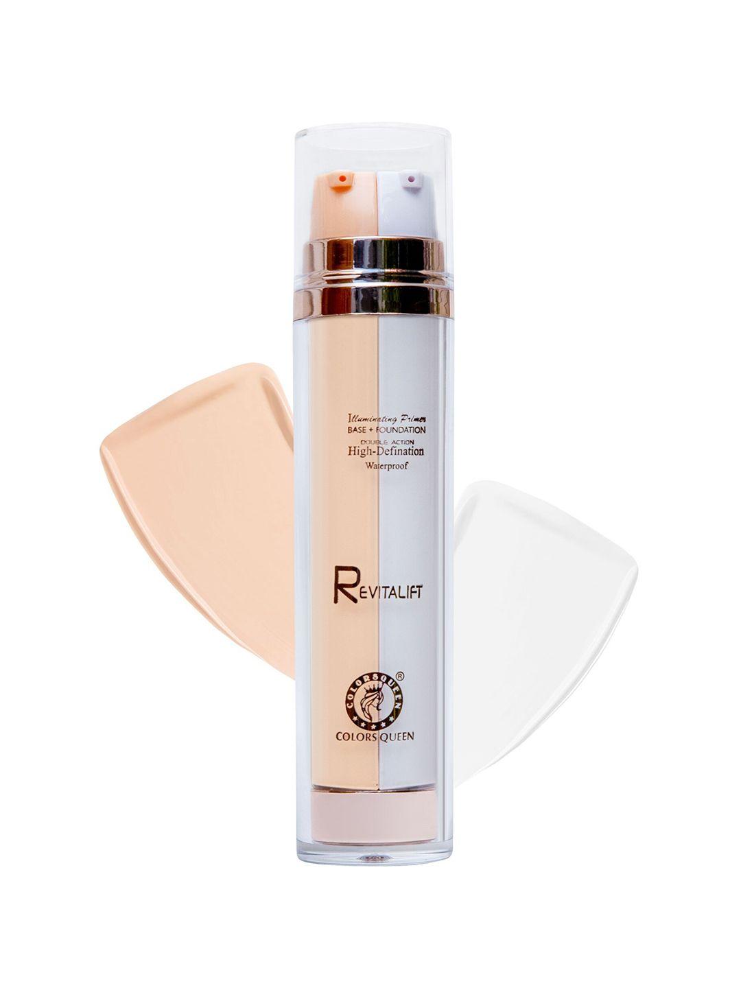 colors queen revitalift 2 in 1 illuminating base primer + foundation 40 g - ivory 02