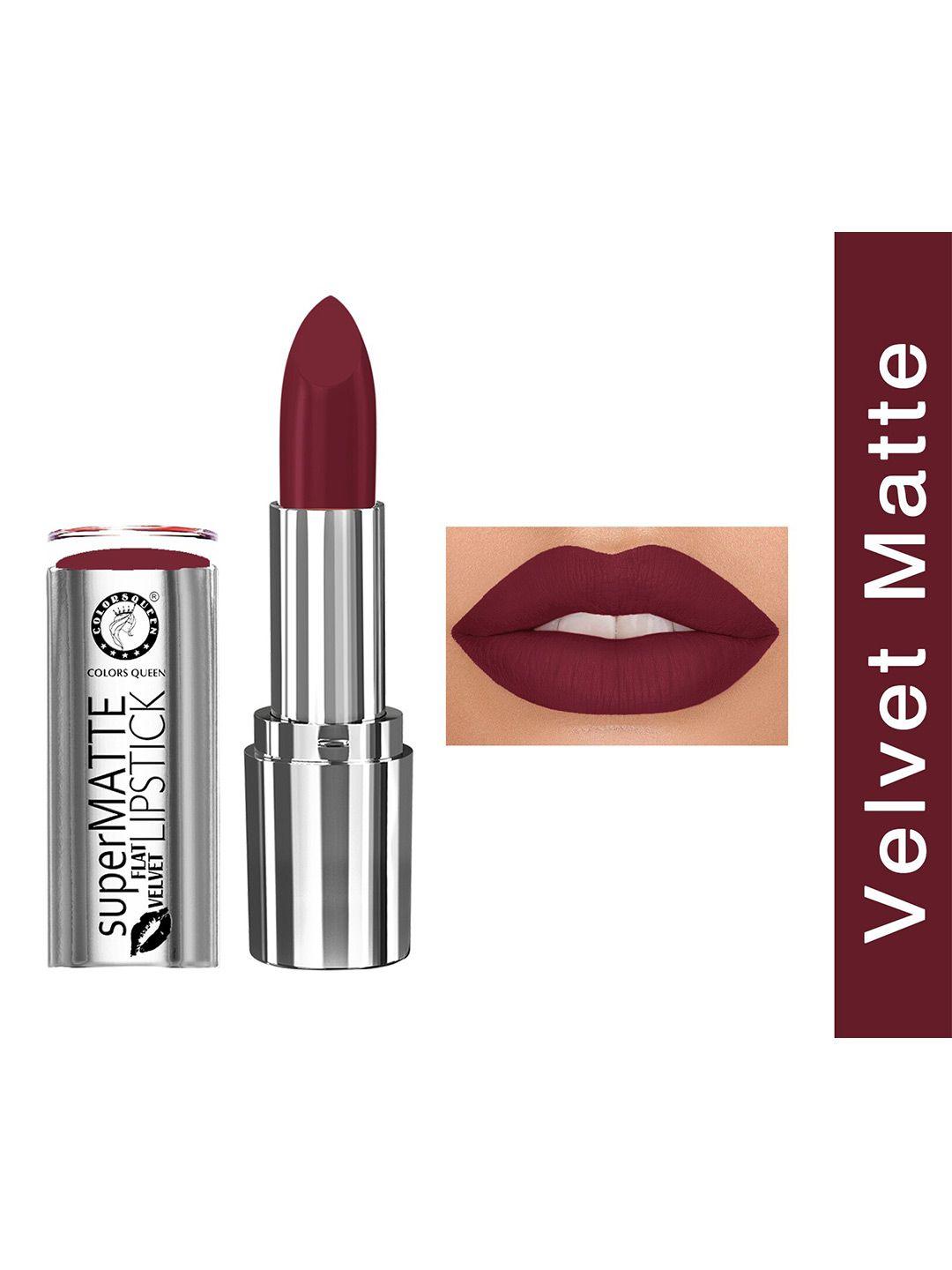 colors queen super matte flat velvet lipstick 7 g - maroon 06