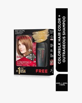 colorsilk beautiful hair color with keratin + free shampoo - 5g light golden brown