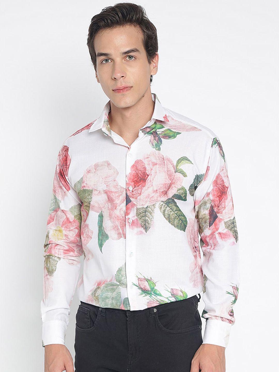 colorwings comfort floral printed opaque casual shirt