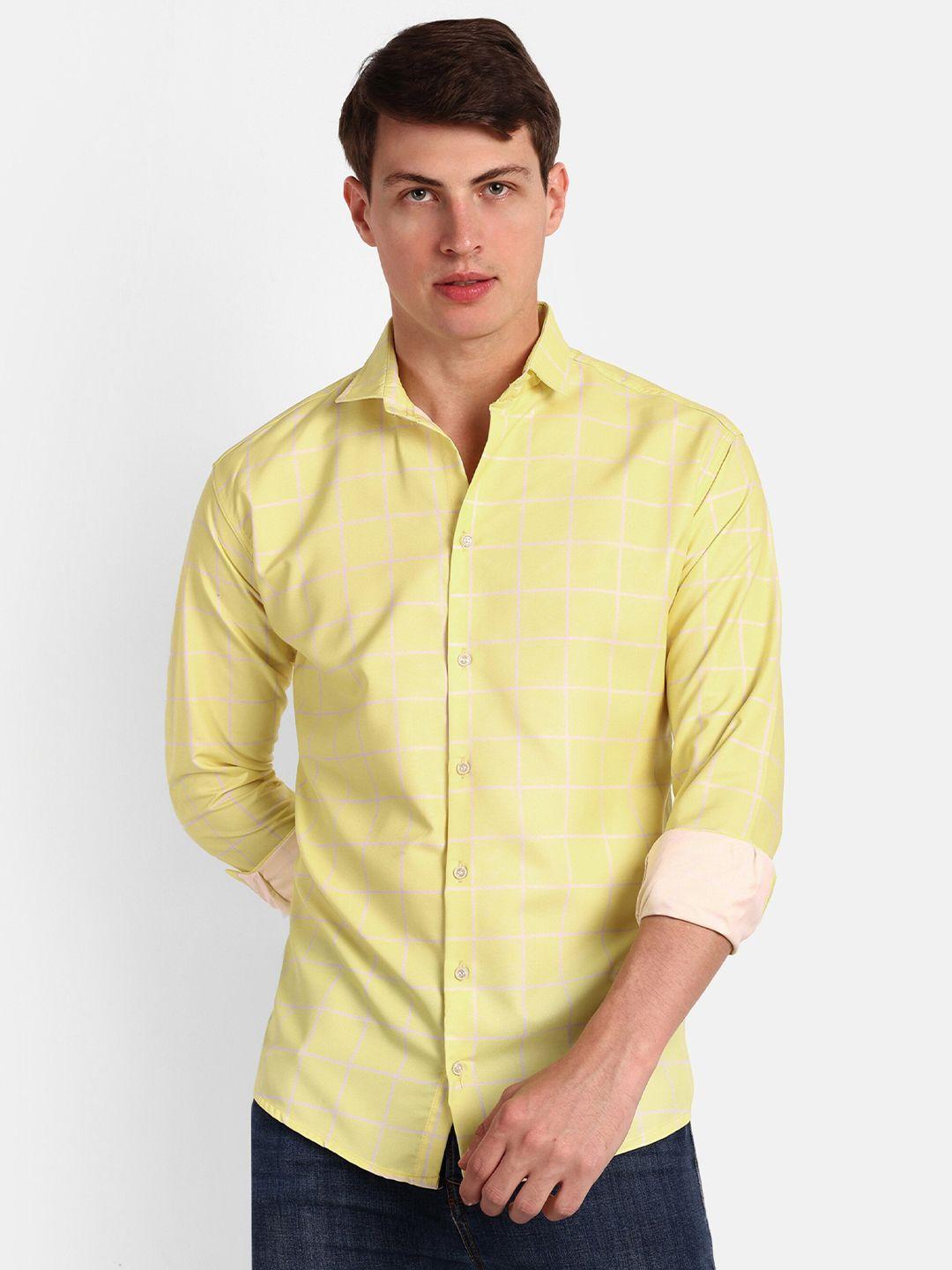colorwings comfort slim fit checked casual shirt