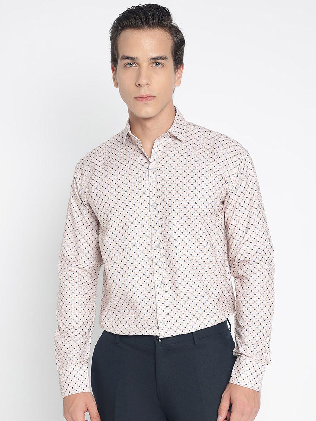 colorwings comfort slim fit printed formal shirt