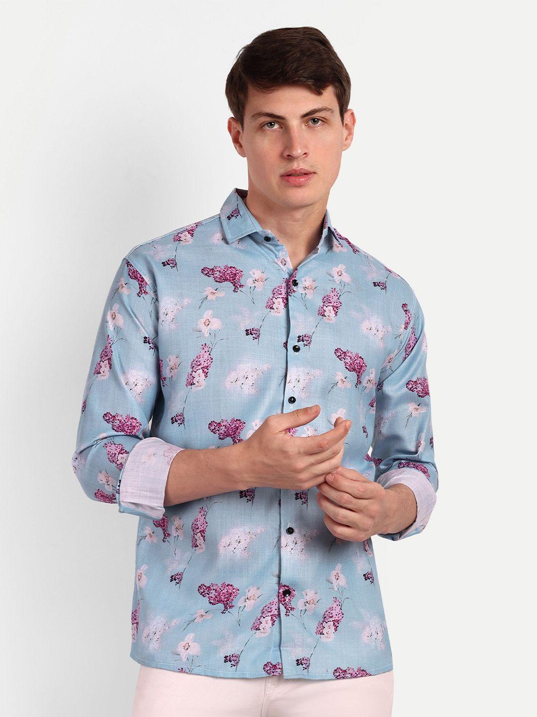 colorwings slim fit floral printed casual shirt