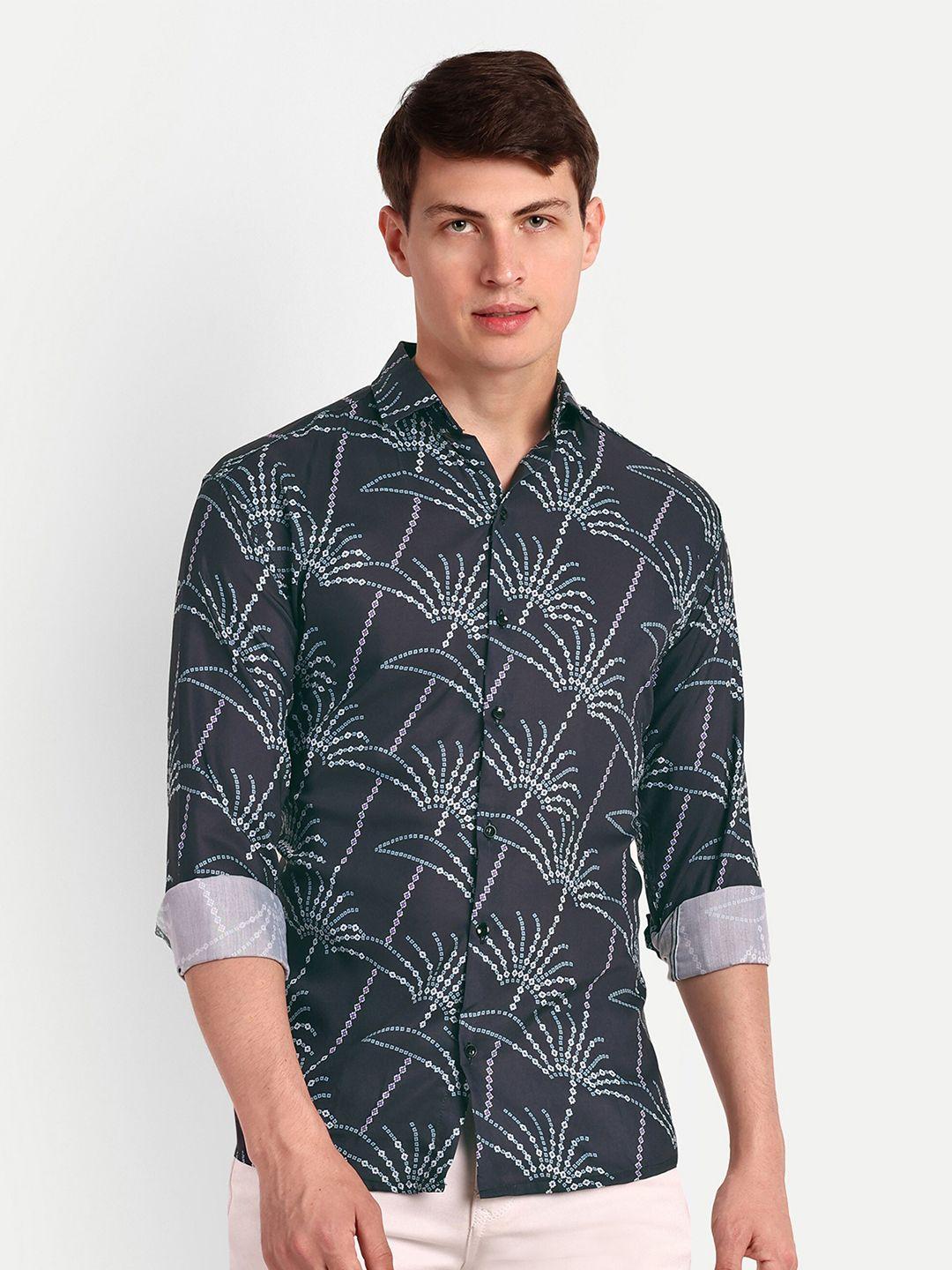 colorwings slim fit floral printed casual shirt