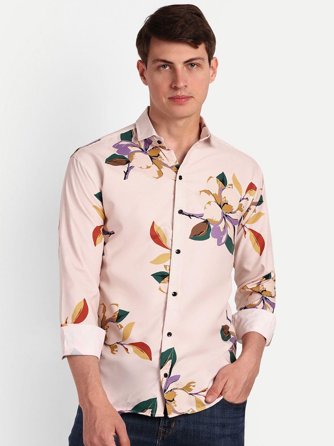 colorwings comfort slim fit floral printed casual shirt