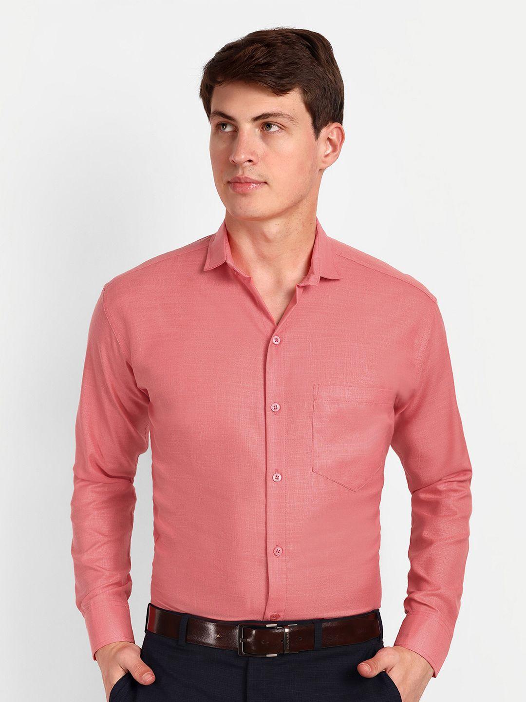 colorwings men coral comfort semi sheer formal shirt