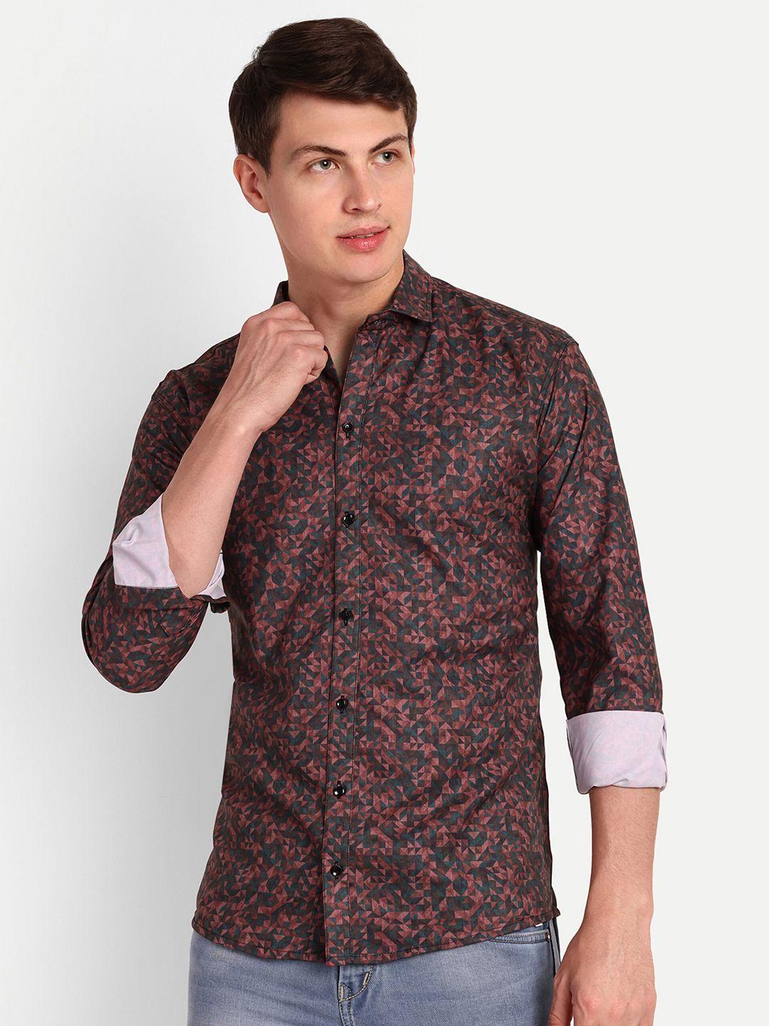 colorwings printed comfort slim fit casual shirt