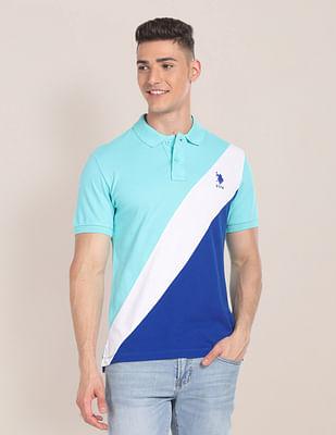 colour block polo shirt
