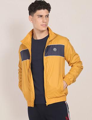 colour block polyester jacket
