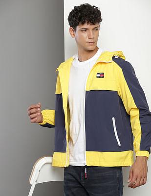 colour block windbreaker jacket